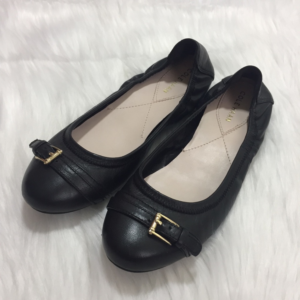 Cole Haan Palaria Ballet Flat Shoes Black Size 6B